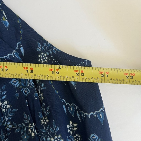 NWT Hill House Sz S Giselle Dress Charm Scallop Floral Maxi Dress Blue Cottage - Picture 9 of 11